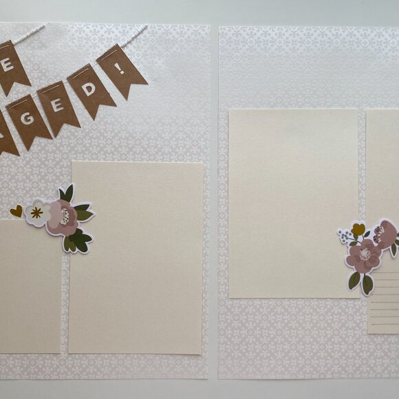 12x12 Premade Wedding Scrapbook, Bride and Groom Gift, Wedding Gift - Picture 7 of 15